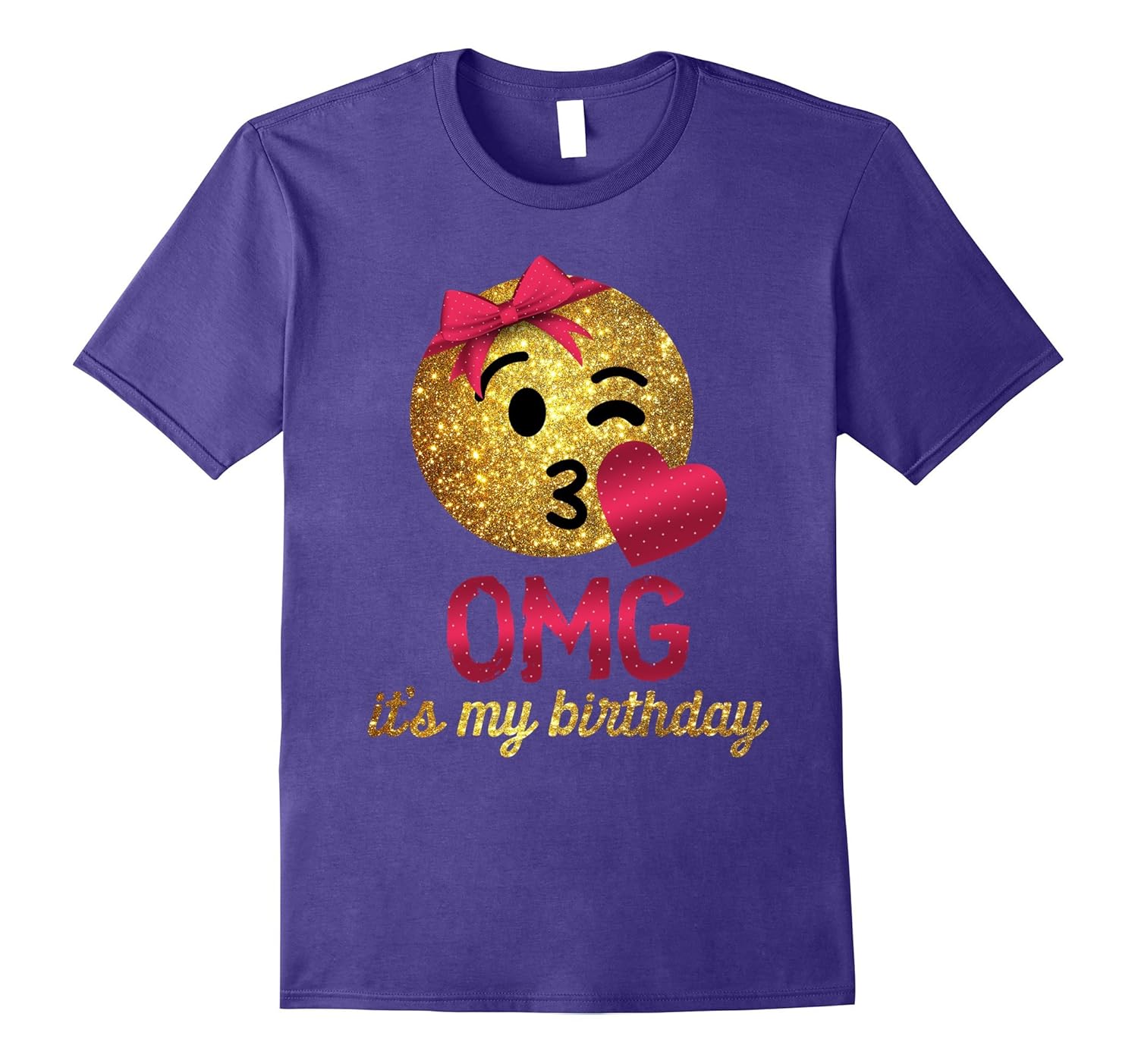 OMG It's My Birthday Emoji Shirt - Happy Birthday Girl Shirt-Rose