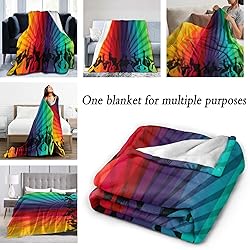 LGBT Blanket Gay Pride Throw Rainbow LGBT Colorful