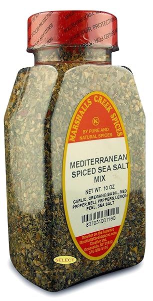 MARSHALLS CREEK SELECT SPICES LOW SALT, MEDITERRANEAN SPICED SEA SALT MIX 10 OZ.
