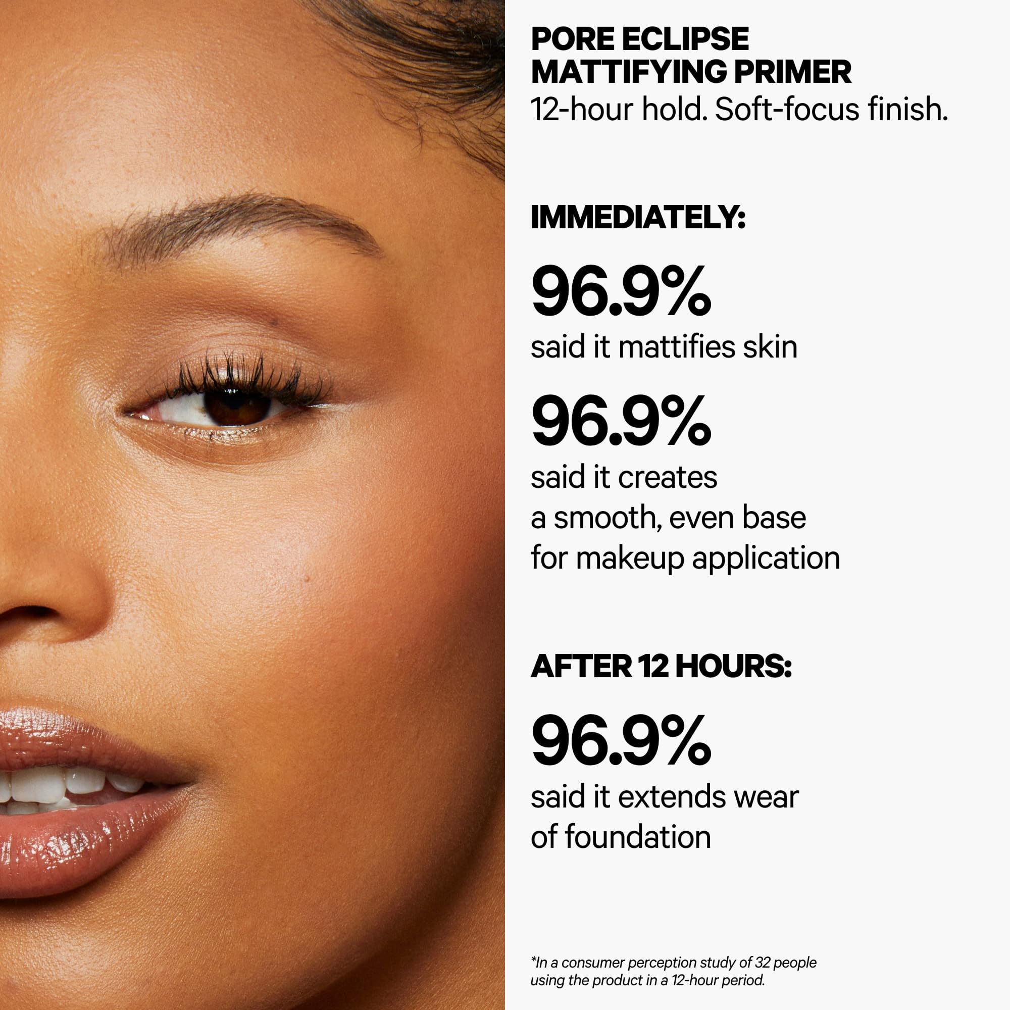 Milk Makeup Pore Eclipse Mattifying Primer – Blurs Pores, Controls Shine + Holds Makeup for Up to 12 Hours – Creates a Smooth, Even Base for a Soft, Long-Lasting Matte Finish