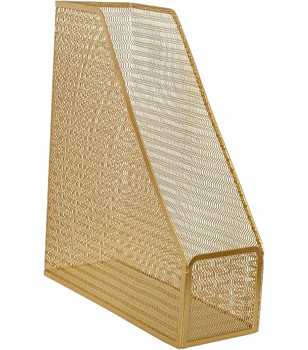Acrimet Magazine Holders (2-Pack) - Clear Green Plastic File Organizers For Home/Office