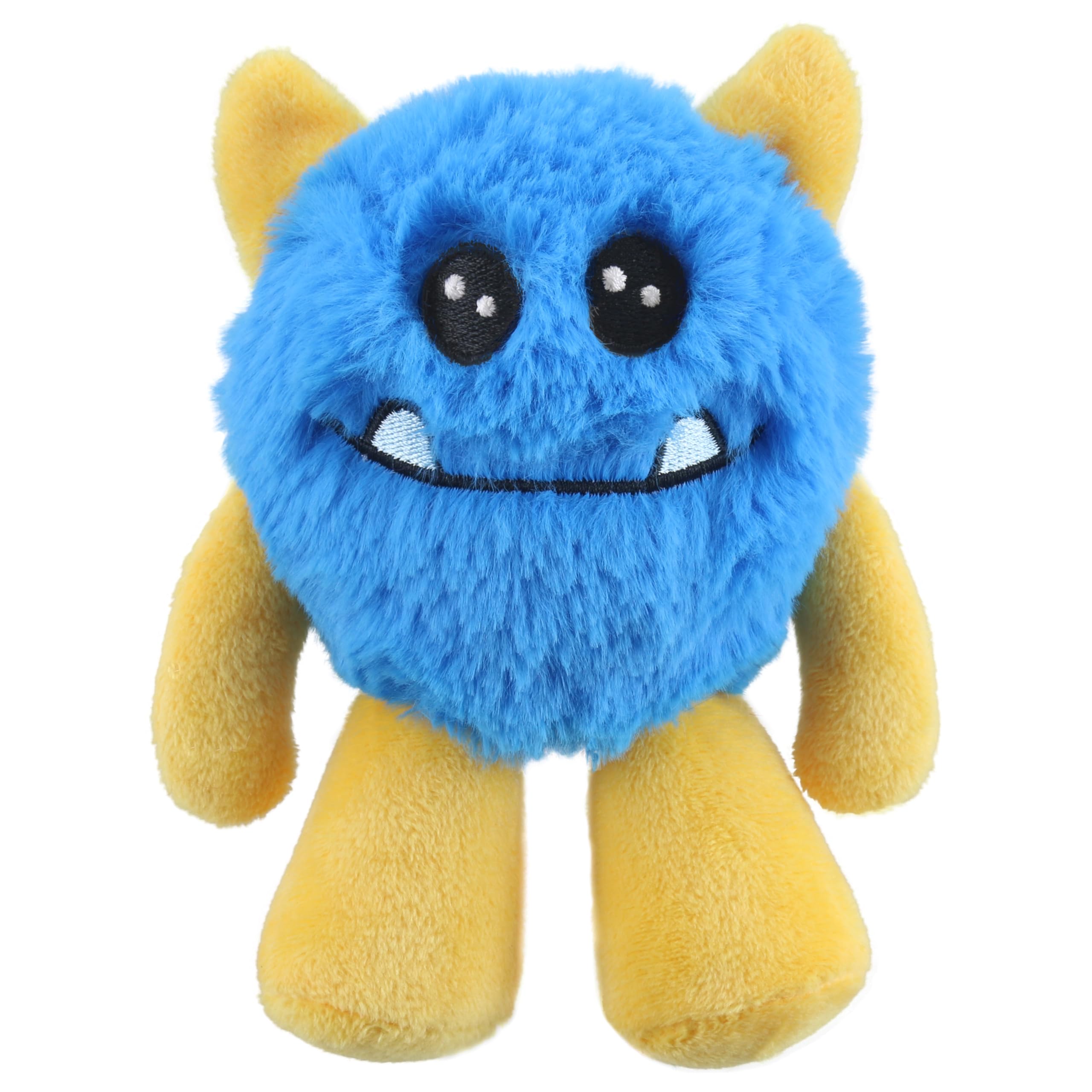 The Puppet Company Blue Micro-Monster Finger Puppet – Fun and Fuzzy Snaggle Character for Pretend Play, Story Time, and Gift –14cm