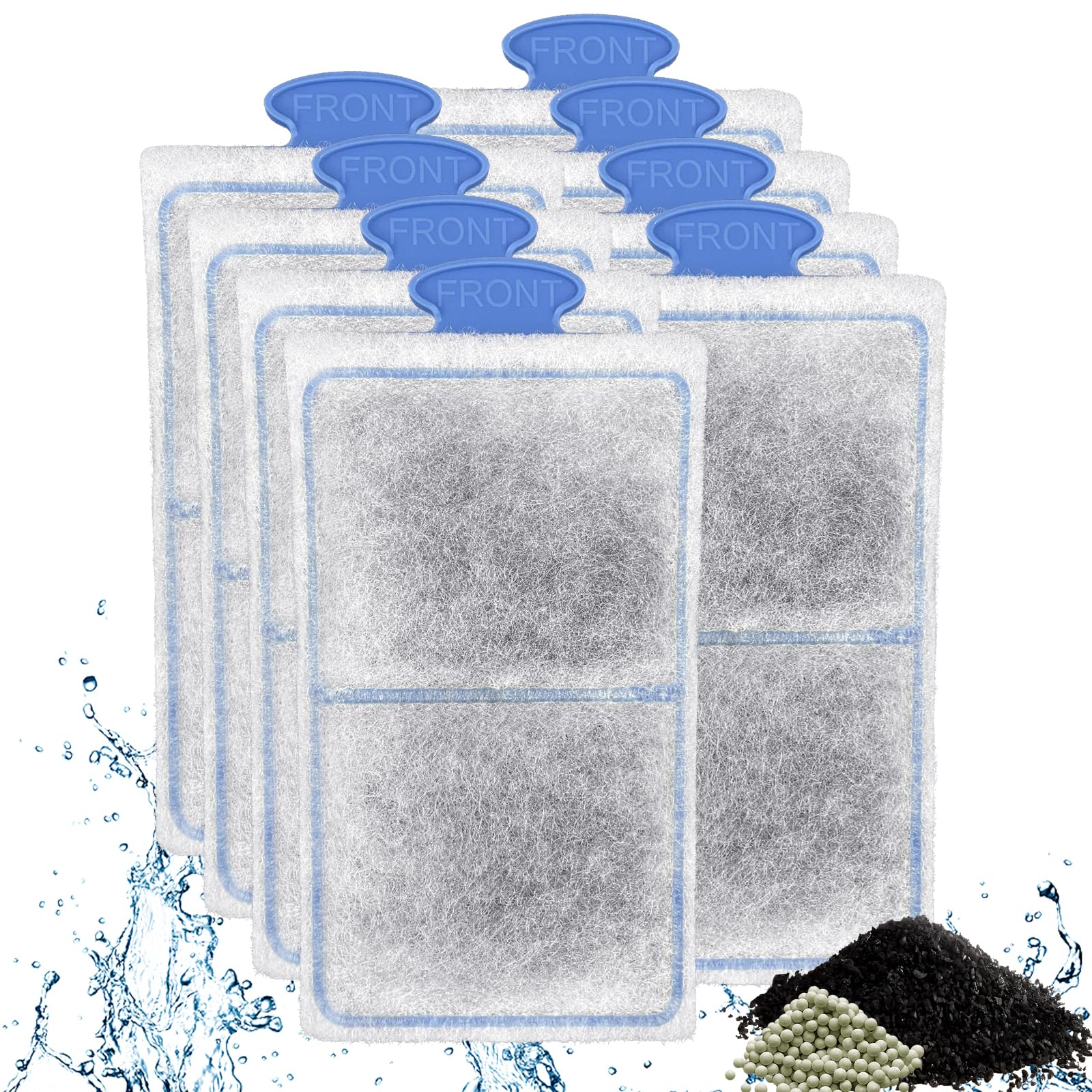 Photo 1 of driamor 8 Pack PF-S Filter Cartridges Compatible with PF10 Power Filters, Small Fish Tank Filters Cartridge Replacement with Zeolite