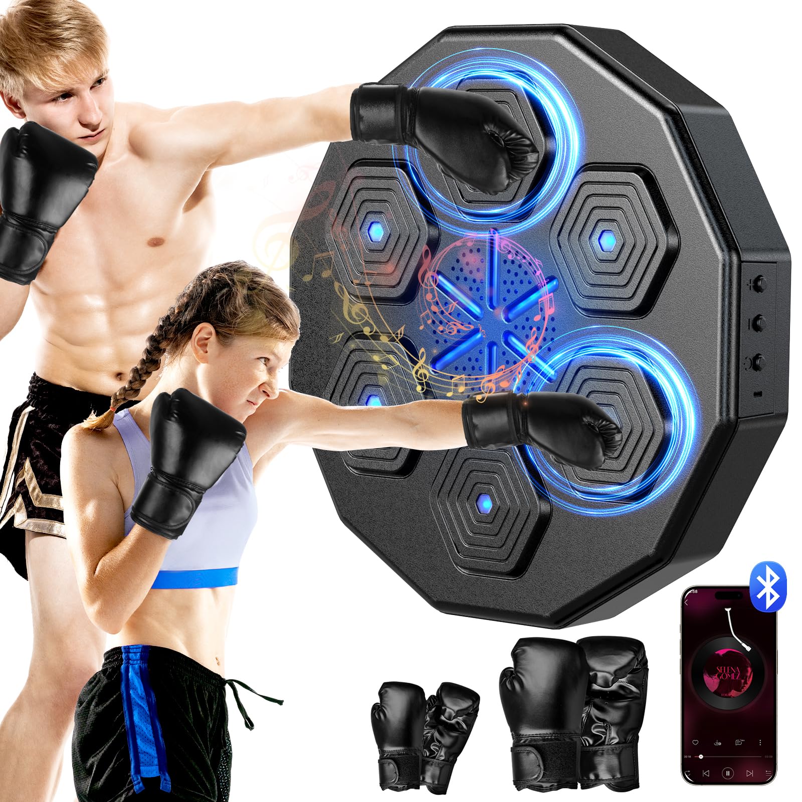 Quinlirra Music Boxing Machine Sport Toys For Kids,Wall Mounted...