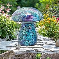 Mosaic Mushroom Garden Lights - Table Lamp Outdoor Decor