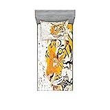 Ambesonne Animal Fitted Sheet & Pillow Sham