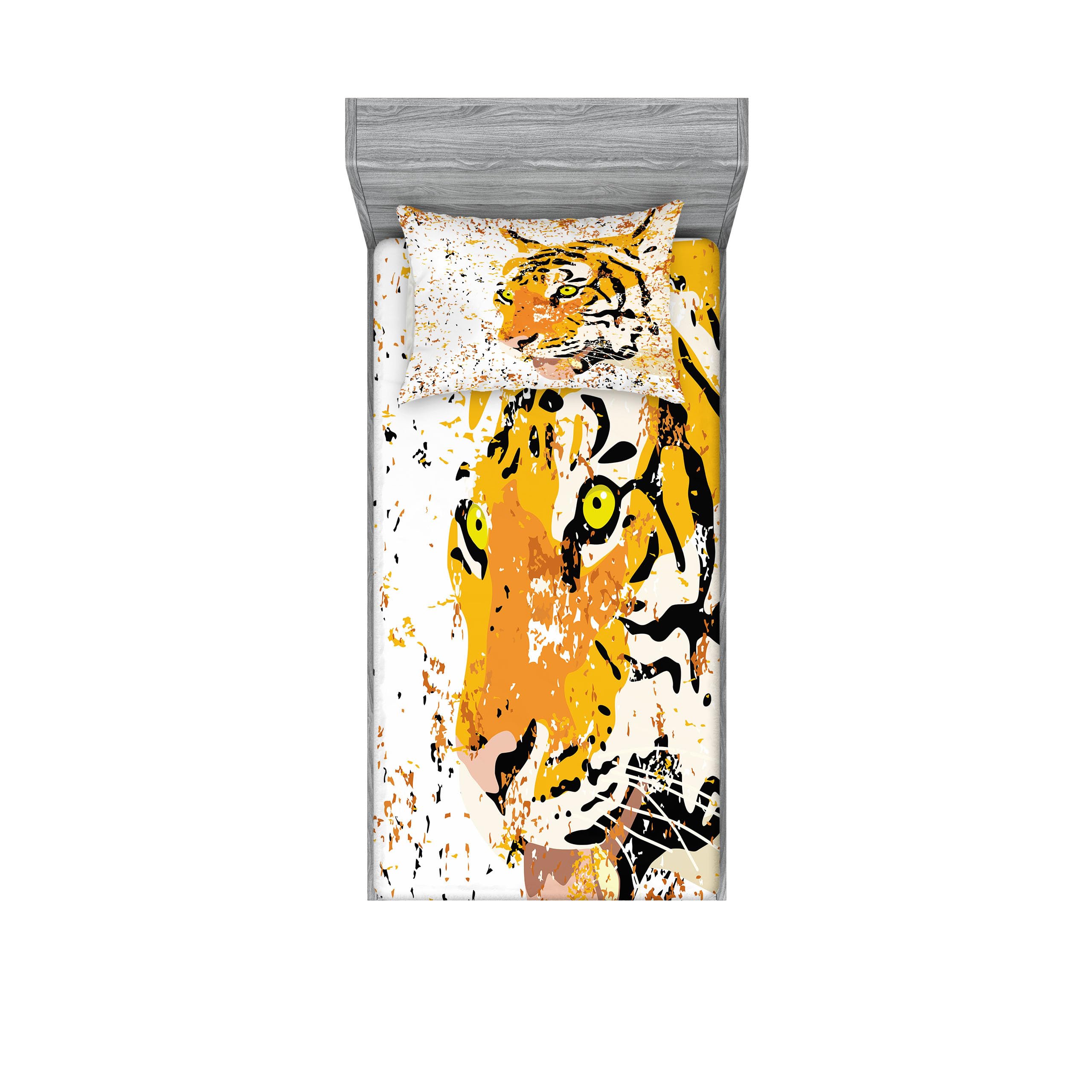 Ambesonne Animal Fitted Sheet & Pillow Sham