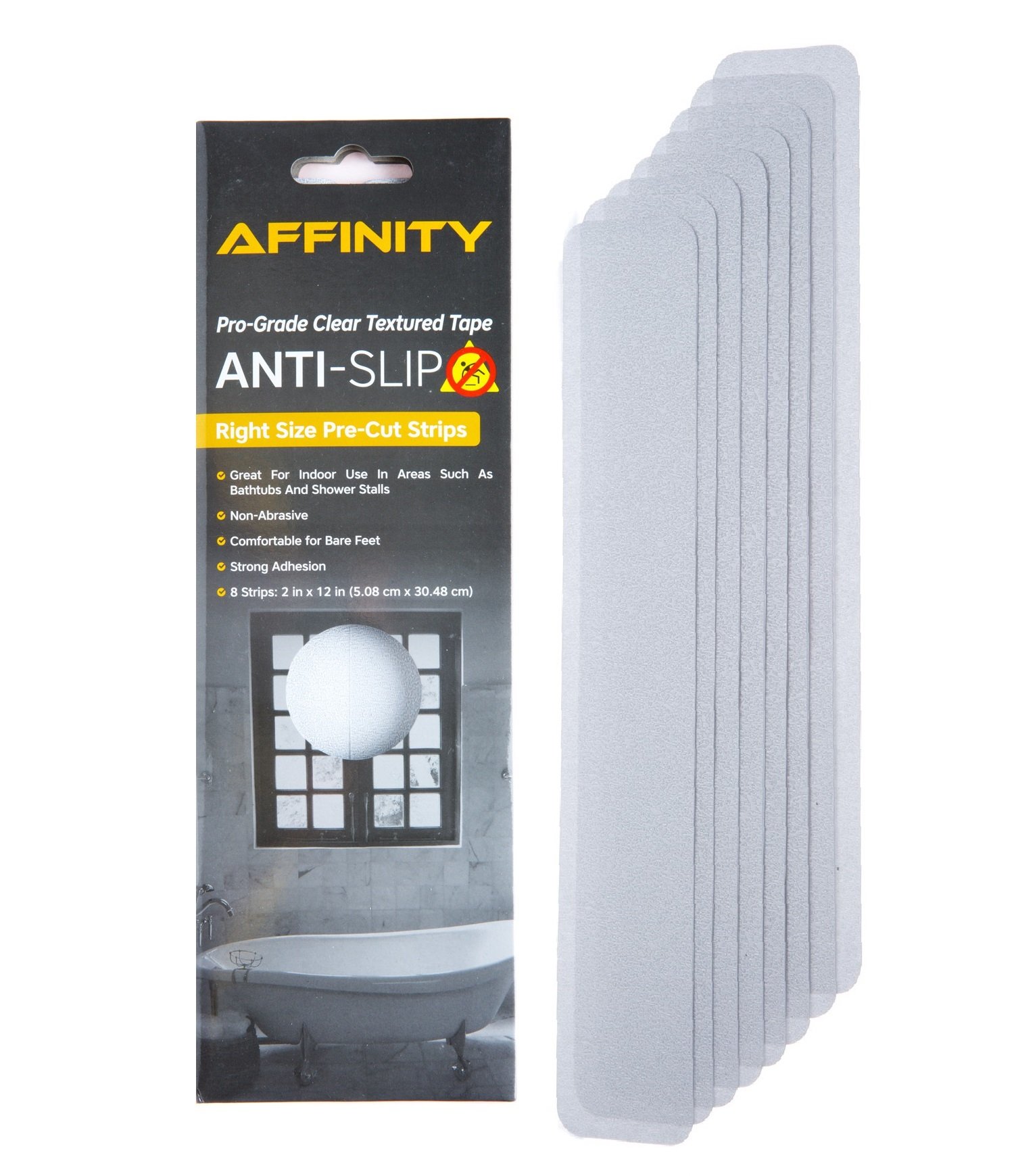 Buy AntiSlip Tape Premium 8 PreCut Bath & Shower Treads, Clear