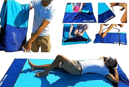 Extra Large Lightweight Microfibre Beach Towel Wind Proof Water Proof Sand Proof Thief Proof Quick Dry Beach Towel