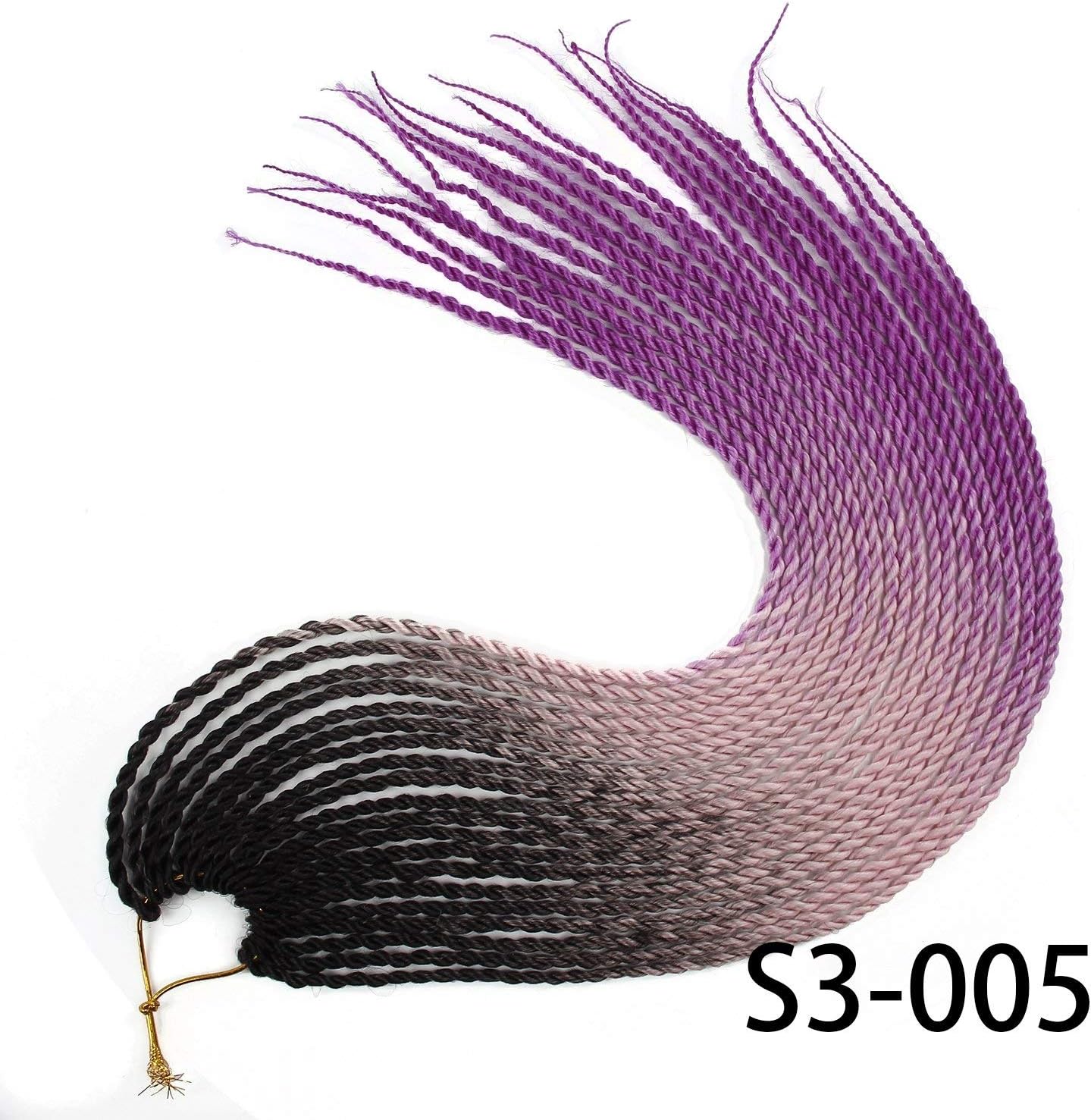Braiding Hair Senegalese Twist Hair Extensions Synthetic Grey Blonde Colors Crochet Braids,Bug,24inches,9Pcs/Lot