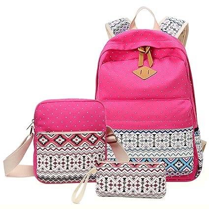 Amazon.com: Yunlep - Juego de mochila escolar para niña ...