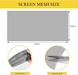 fowong Fly Screen for Windows 120x250 cm Polyester Durable Insect Netting Black view 2