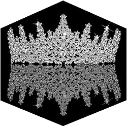 Silver Crown for Women Crystal Princess Tiaras