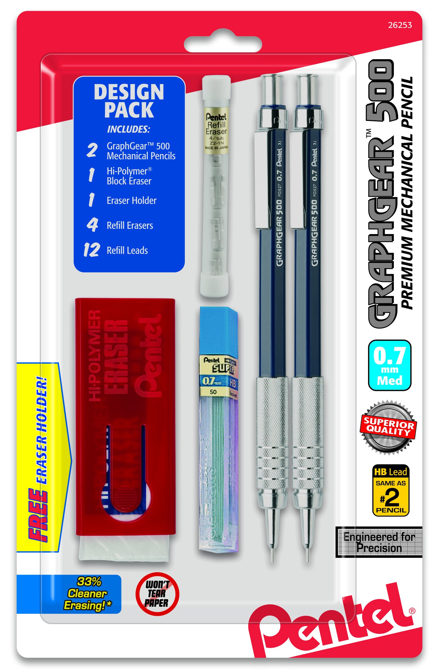 Pentel Graphgear 500 - Lapiz Mecanico 0.7mm Set