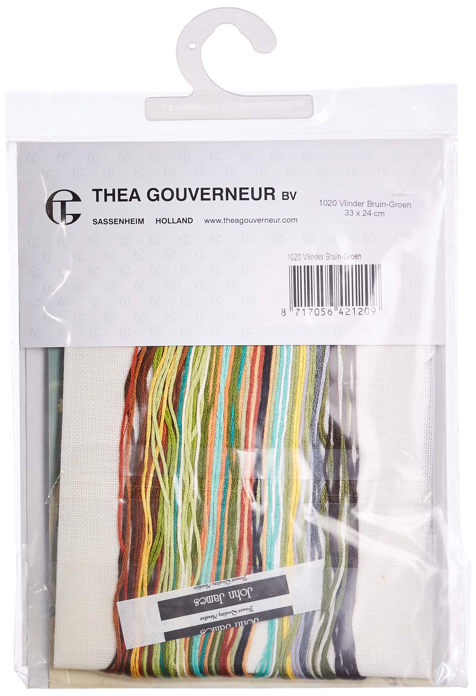 Thea Gouverneur Cross Stitch Kit, Multi-Colour, 24 x 33 cm