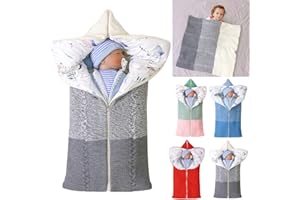 Yinuoday Newborn Swaddle Blanket Soft Fleece Stroller Wraps Baby Sleeping Bag for Boys Girls 0-12 Months