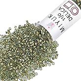 Miyuki Delica Seed Beads – Size 11/0 (1.6 mm), DB2522, Gold Plate Lined Platinum, 7.2 g, Approx. 1440 Beads, Made in Japan