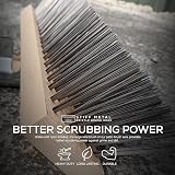 Newman and Cole 12" Wire Broom Head Heavy Duty Scrub Brush Deck Patio view 5