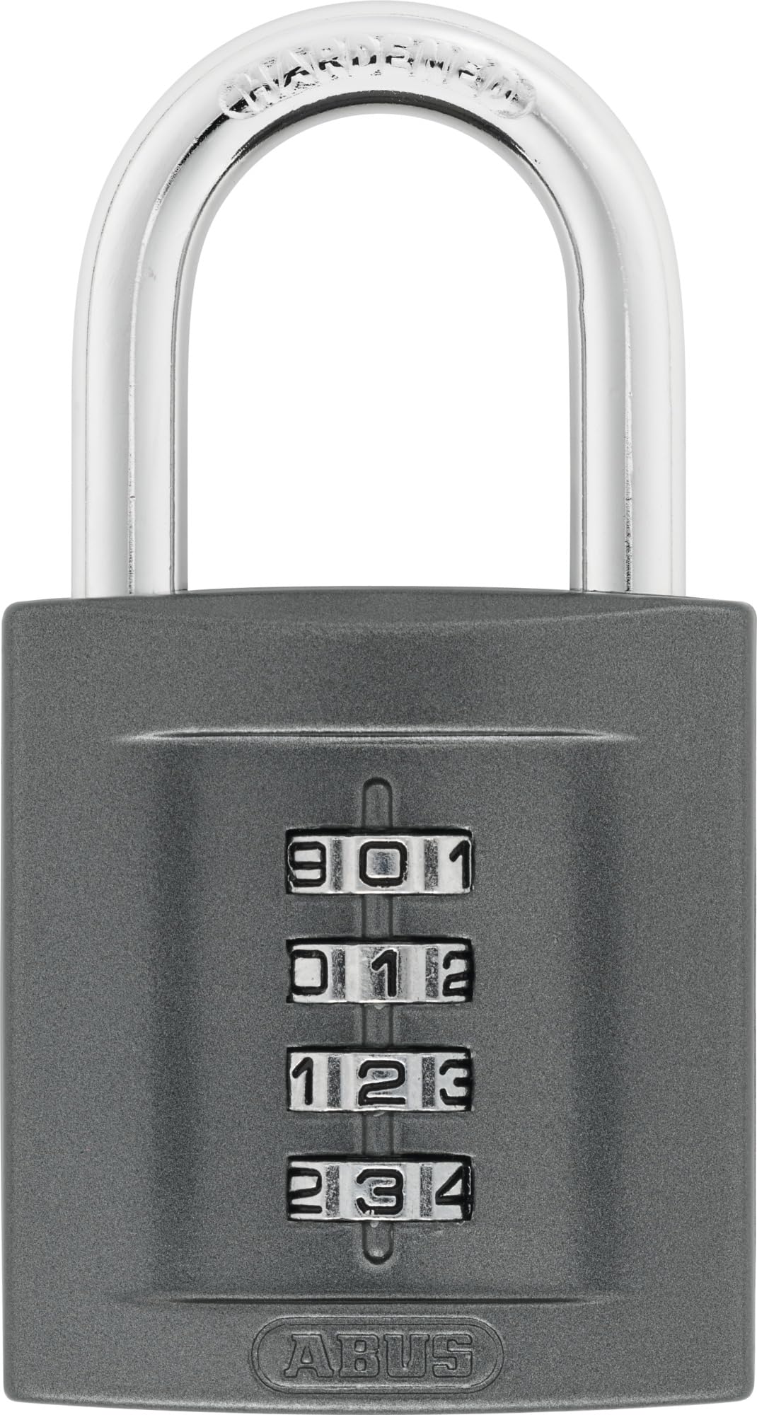 ABUS Combination Lock 158/50 - Padlock with Cast Zinc Casing - with Individually Adjustable Combination Code - ABUS Security Level 5 - Dark Grey