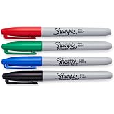 Sharpie Permanent Markers, Fine Point, Assorted Colors, 4-Pack (30074)