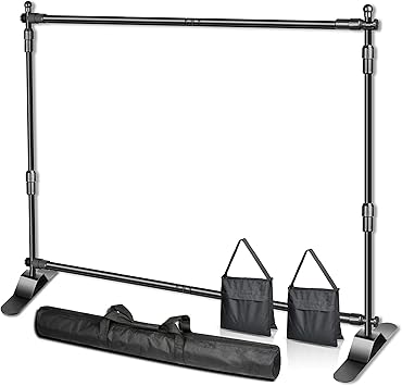 Amazon Com Emart 8 X 8 Ft Adjustable Telescopic Tube Backdrop