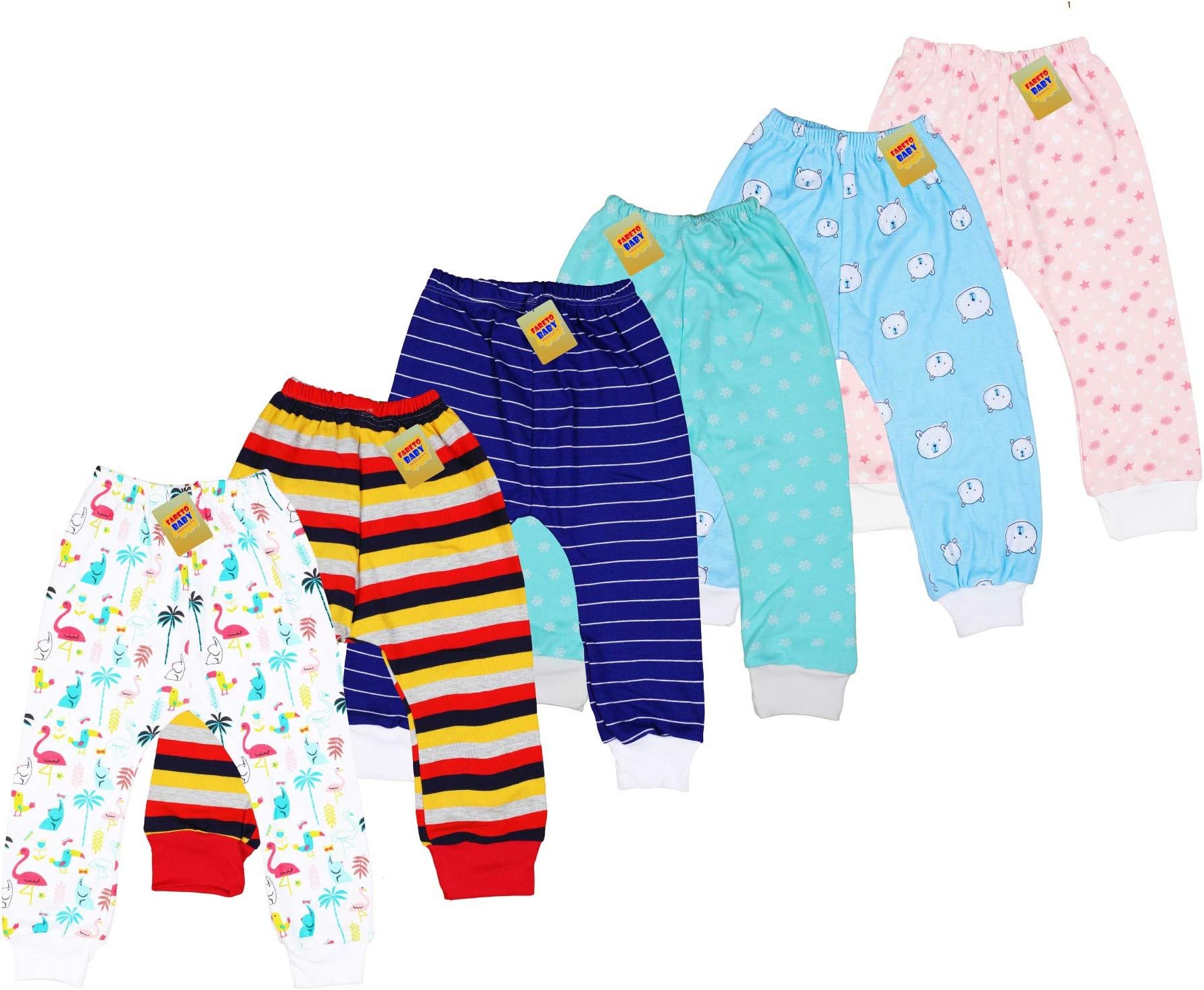 First Kids StepBaby Boy's & Baby Girl's Track Pant (Pack of 6)