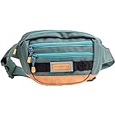 Wilderdog Utility Fanny Pack stores Treats, Balls, Keys in 3 Pockets with adjustable strap and Poop Bag dispenser (Evergreen)