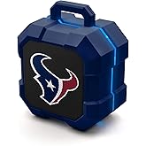 SOAR NFL Shockbox LED Wireless Bluetooth Speaker - Water Resistant IPX4, 5.0 Bluetooth with Over 5 Hours of Play Time - Small Portable Speaker - Officially Licensed NFL, Perfect Home & Outdoor Speaker