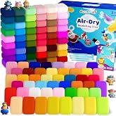 Aestd-ST Air Dry Clay 102 Colors, Modeling Clay for Kids, DIY Magic Clay | Molding Clay, Easy to Shape, Colorful, Soft Non-Sticky, 4 Sculpting Tools, Airtight Bag, Arts Crafts Gift for Boys Girls Kids