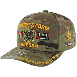 JM Warriors Desert Storm Veteran Hat for Men Camo