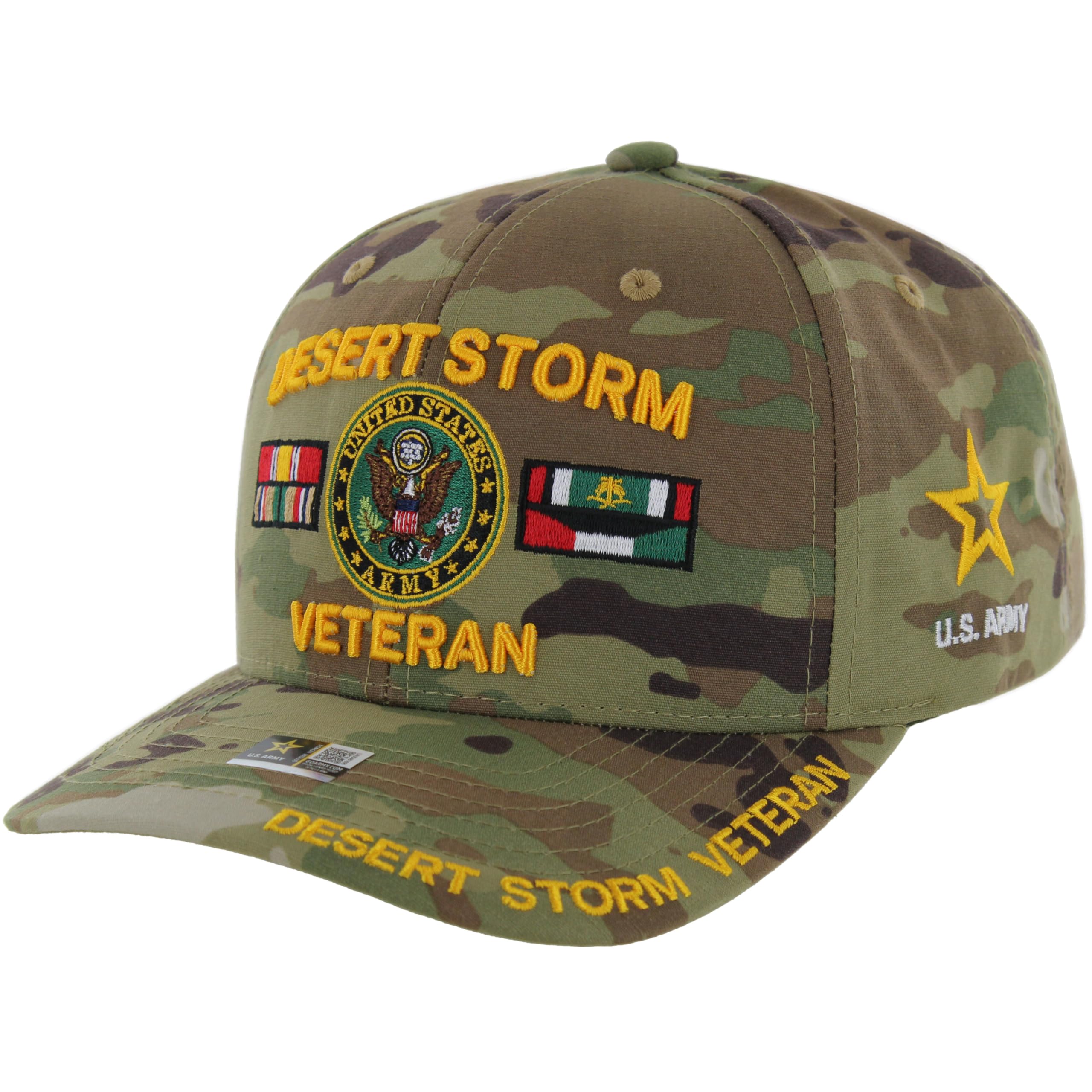 JM Warriors Desert Storm Veteran Hat for Men Camo