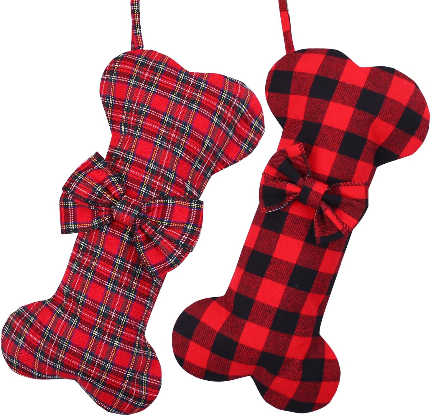 buffalo plaid dog stocking