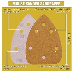MAXMAN Mouse Detail Sander Sandpaper, 40 Grit Mouse
