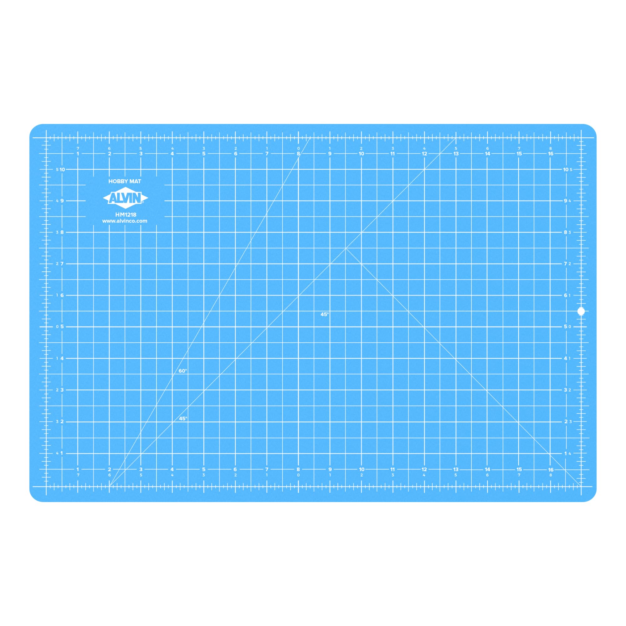 ALVIN HM Self-Healing Cutting Mat for Hobbies 12 x 18 inch | Double-Sided Blue/Grey | 3-Layer Gridded Surface for Arts, Crafts and Sewing - Model HM1218