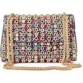 VESONNY Rhinestone Evening Clutch Purse for Women - Sparkling Formal Handbag with Strap for Weddings, Parties, Prom, Cocktail