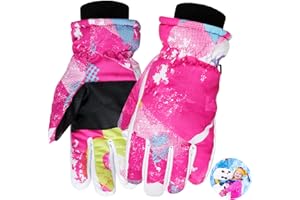 YHomU Kids Winter Gloves Waterproof Windproof Kids Snow Gloves Thick Thermal Ski Gloves for Skiing, Snowboarding Sledding Snowball Fighting