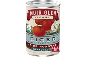 Muir Glen Organic Diced Fire Roasted Canned Tomatoes, No Salt Added, 14.5 oz.