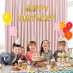 Dusty Rose Polyester Backdrop Curtains 2 Panels 5ft