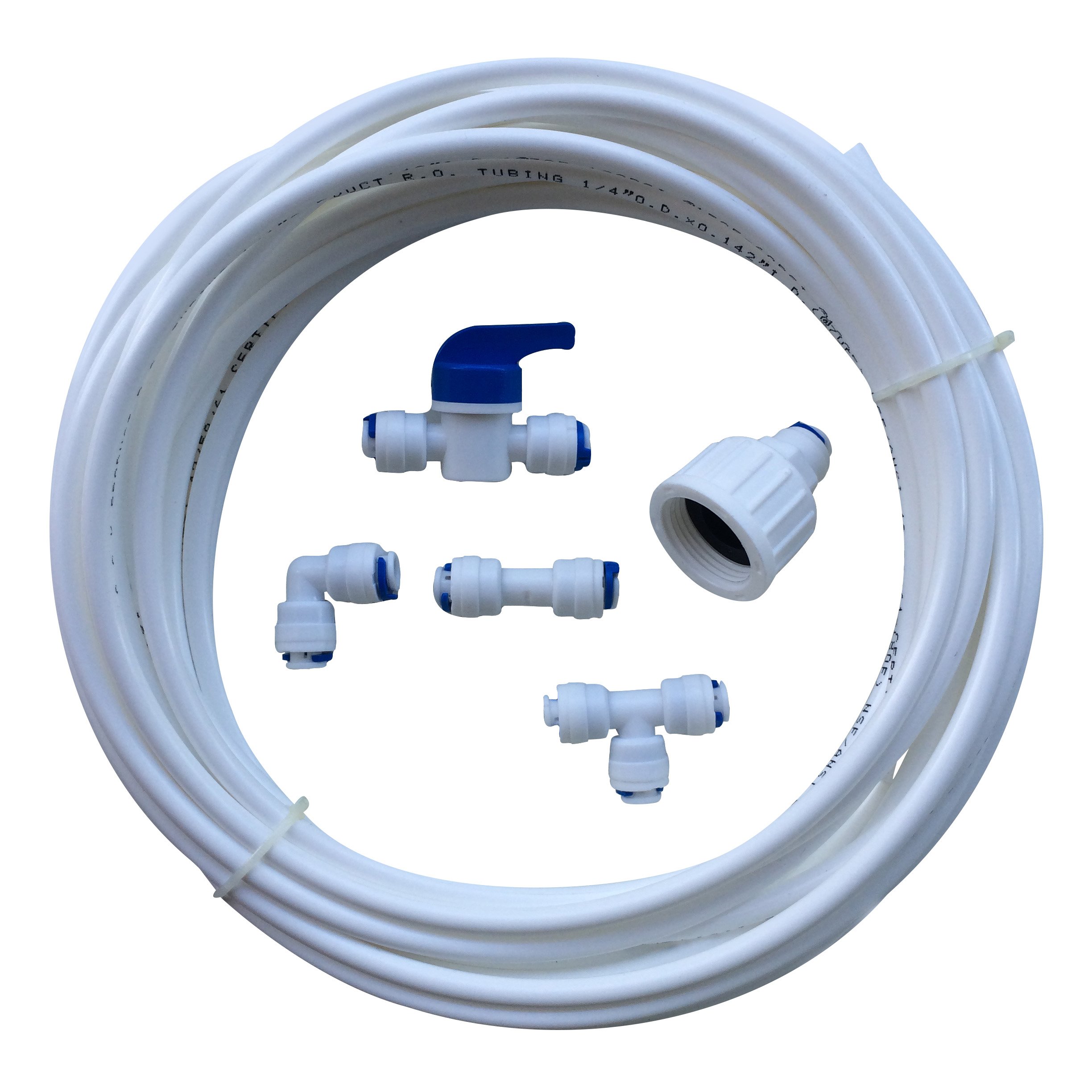 Screw Thread American Fridge Freezer Water Filter Connection Plumbing Kit Including Tubing