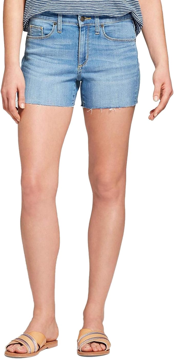 high waisted denim shorts size 18