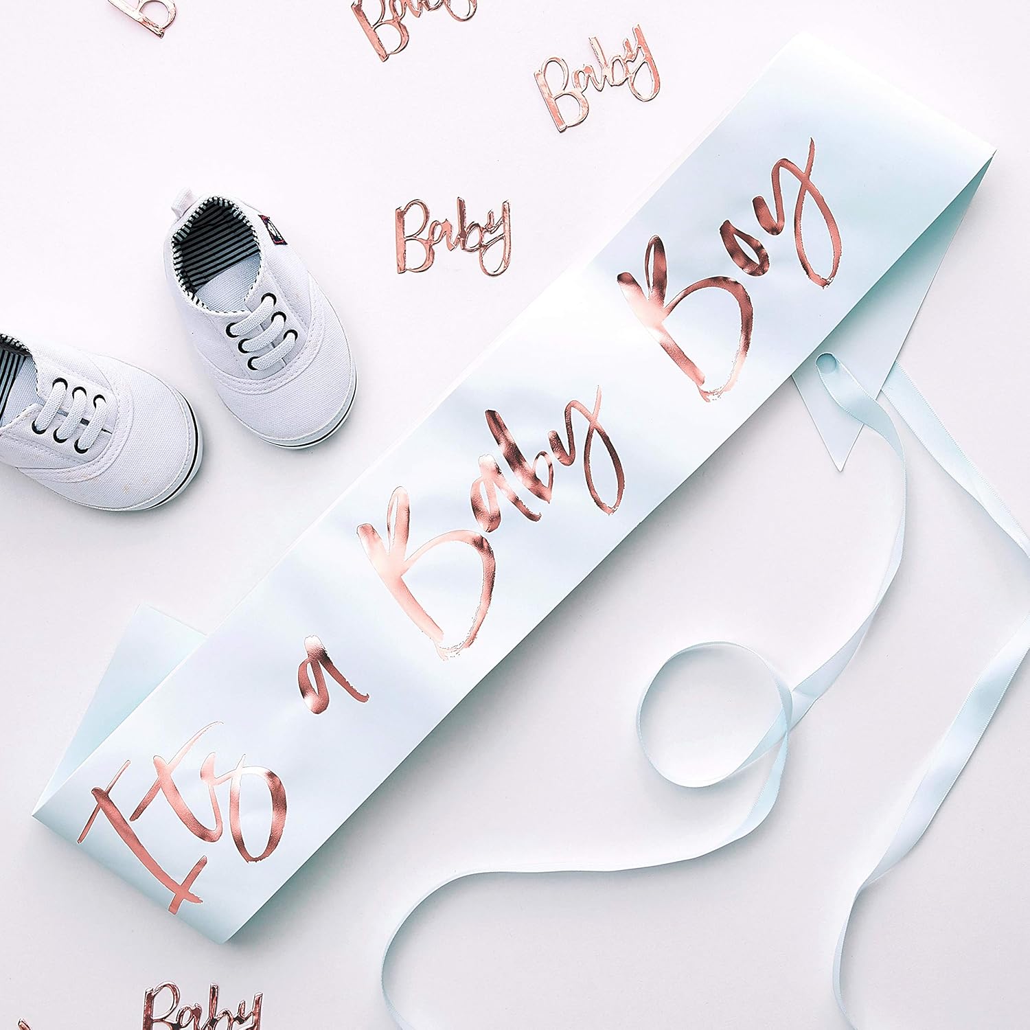 rose gold mummy to be sash