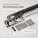PAMO Cable Management Under Desk Tray Holder | Office Home Desk Organizer w/ view 5