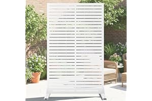 PROLEE Metal Privacy Screen 6 x 3.6 Ft,Outdoor Privacy Panels, Privacy Screen Outdoor, Heavy-Duty Privacy Screen Freestanding, Metal Privacy Screen,White