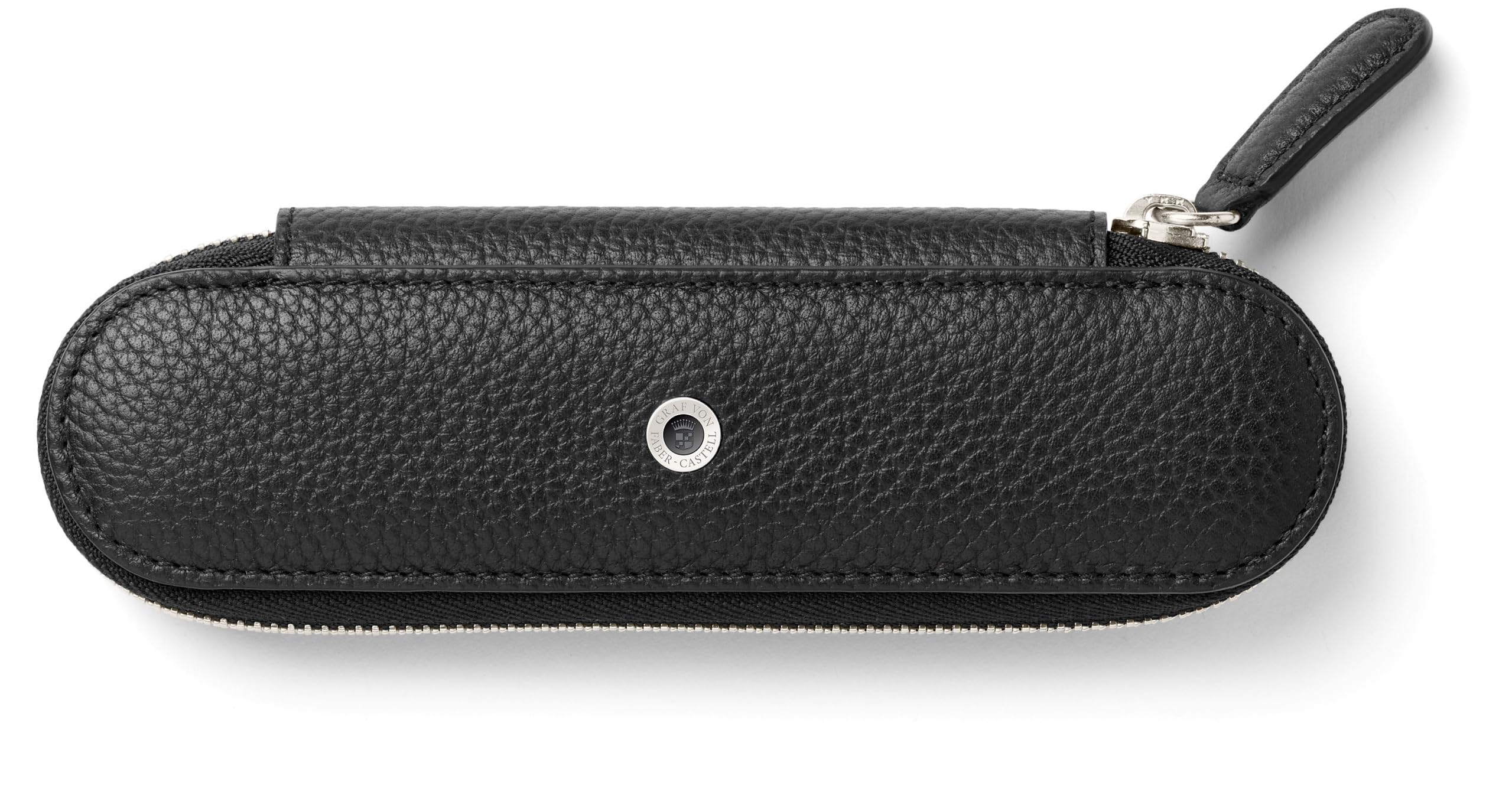 Graf von FABER-CASTELL 118740 Pencil Case for 2 Writing Instruments, Cashmere, Black, Pencil Case with Zip