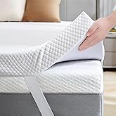 SINWEEK 3 Inch Gel Memory Foam Mattress Topper Twin XL Size for College Dorm, Ventilated High Density Pad for Back Pain, Bed
