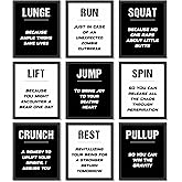 97 Decor Workout Posters for Home Gym Decor - Gym Posters Motivational Quotes Wall Art Prints, Black White Fitness Exercise Pictures for Men Bedroom Office Decorations (8x10 UNFRAMED)