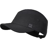 GADIEMKENSD Stretch Army Cap Cadet Military Hats Flat Top Baseball Cap Short Bill Breathable