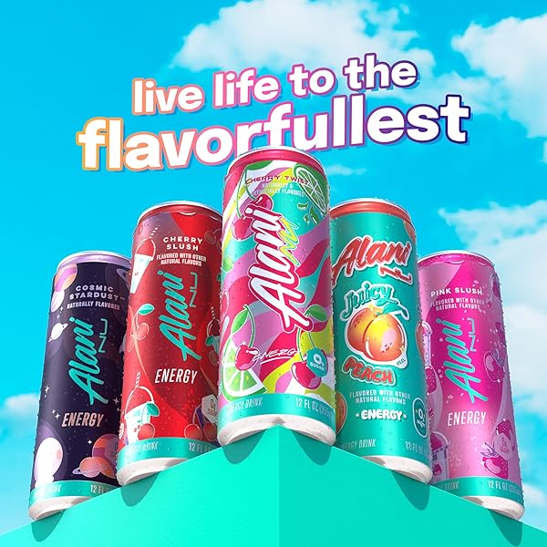 ALANI NU CHERRY TWIST, SUGAR FREE, LOW CALORIE ENERGY DRINKS, 200MG CAFFEINE, BIOTIN, B VITAMINS, ZERO SUGAR, 15 CALORIES, 12 FL OZ CANS, 24 PACK