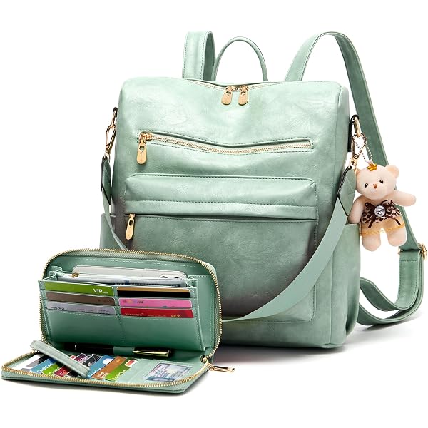 Amazon.com: Soperwillton Women Backpack Purse PU Leather  display picture 1