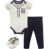 Little Treasure Unisex Baby Cotton Bodysuit, Pant and Shoe Set